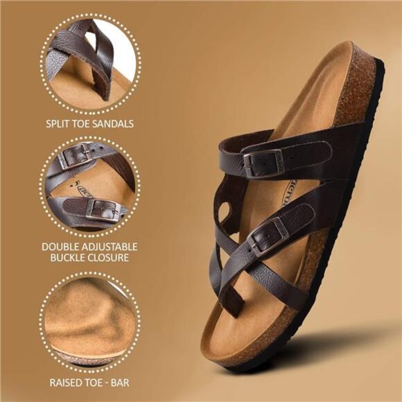 Womens Strappy Slip-On Modern Memory Foam Cushion Footbed Outdoor Adjustable - Picture 5 of 7